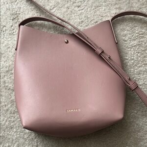 Samara Pink Crescent Shoulder Bag with Minimalist Design